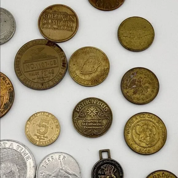 Assorted Vintage Token Coins Collection - Picture 6 of 7
